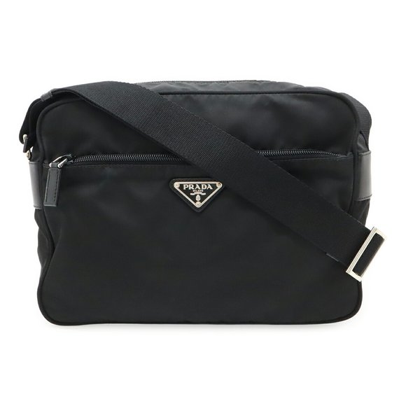 PRADA Black Leather Shoulder Bag - Picture 1 of 9